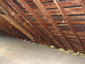 A Ohio attic before installation of SuperAttic