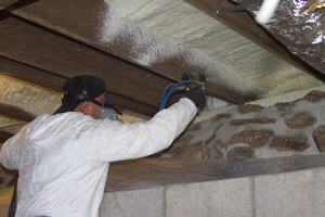 Spray Foam in the crawl space in Indian Hill